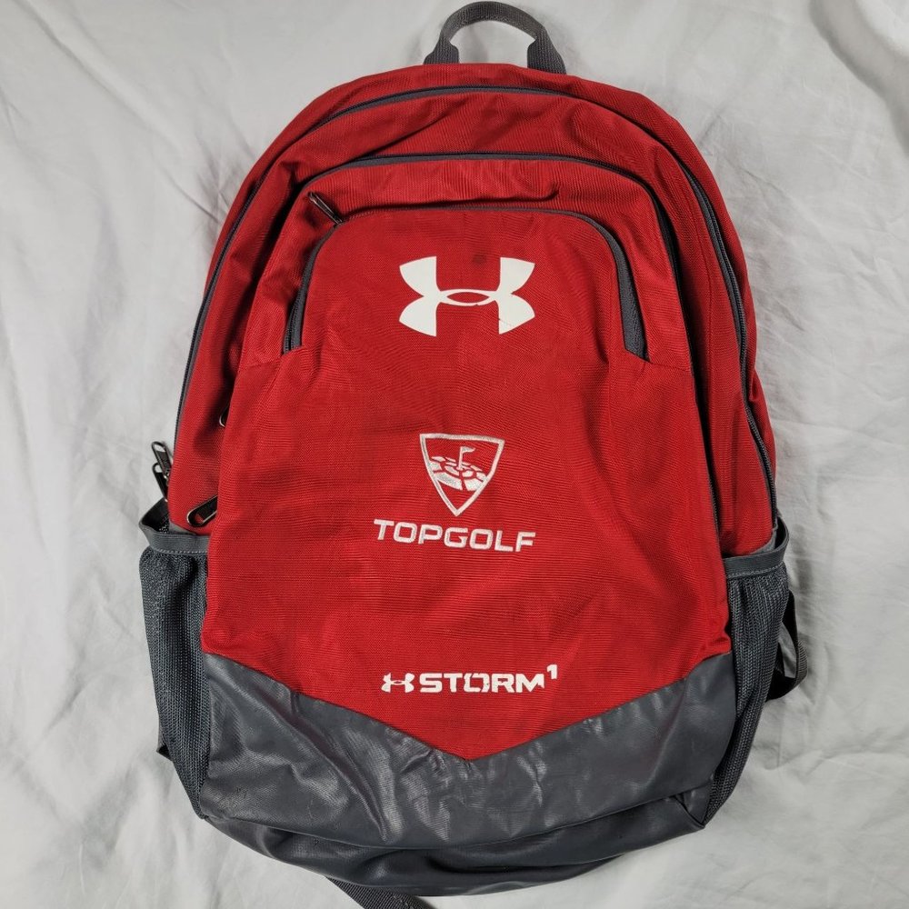 Under Armour Storm Top Golf Red Backpack Casual Outdoors School Hiking Work